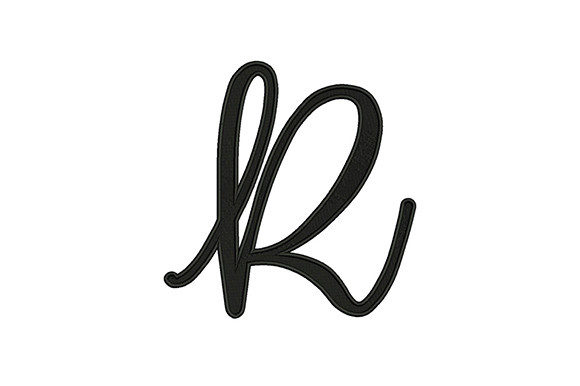 Alphabet R: A Clean Canvas for Boutique Apparel and Sweatshirt Embroidery