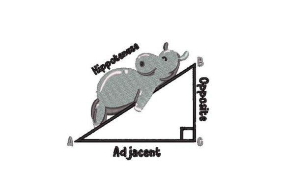 Hippotenuse Triangle: A Math-Inspired Embroidery Design for Small Business Merch