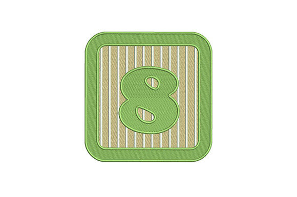 Number Eight Embroidery Design